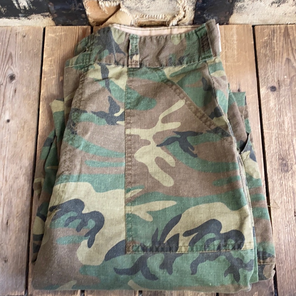 AMAZING Vintage Linen Cameo Cargo Pants